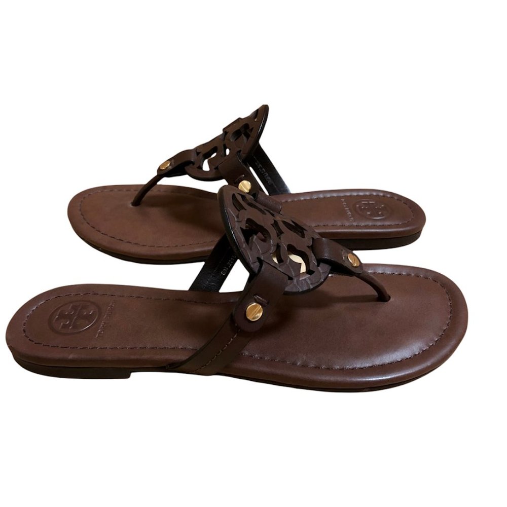 Tory Burch Miller Leather Sandals - Size 6